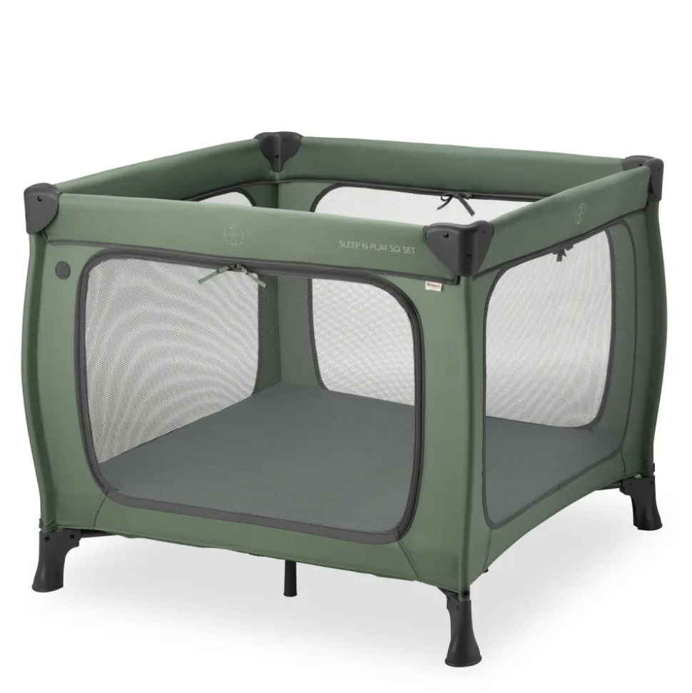 Lit parapluie parc pliant sleep n play sq set dark-green