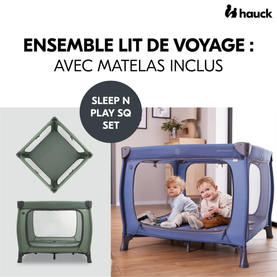 Lit parapluie parc pliant sleep n play sq set dark-green