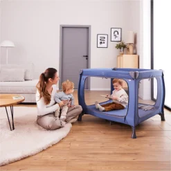 Lit parapluie parc pliant sleep n play sq set dark-blue