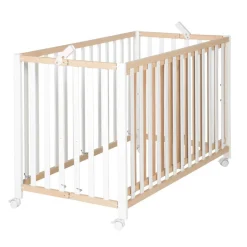 Lit pliant enfant fold up 60x120 cm bois bicolore