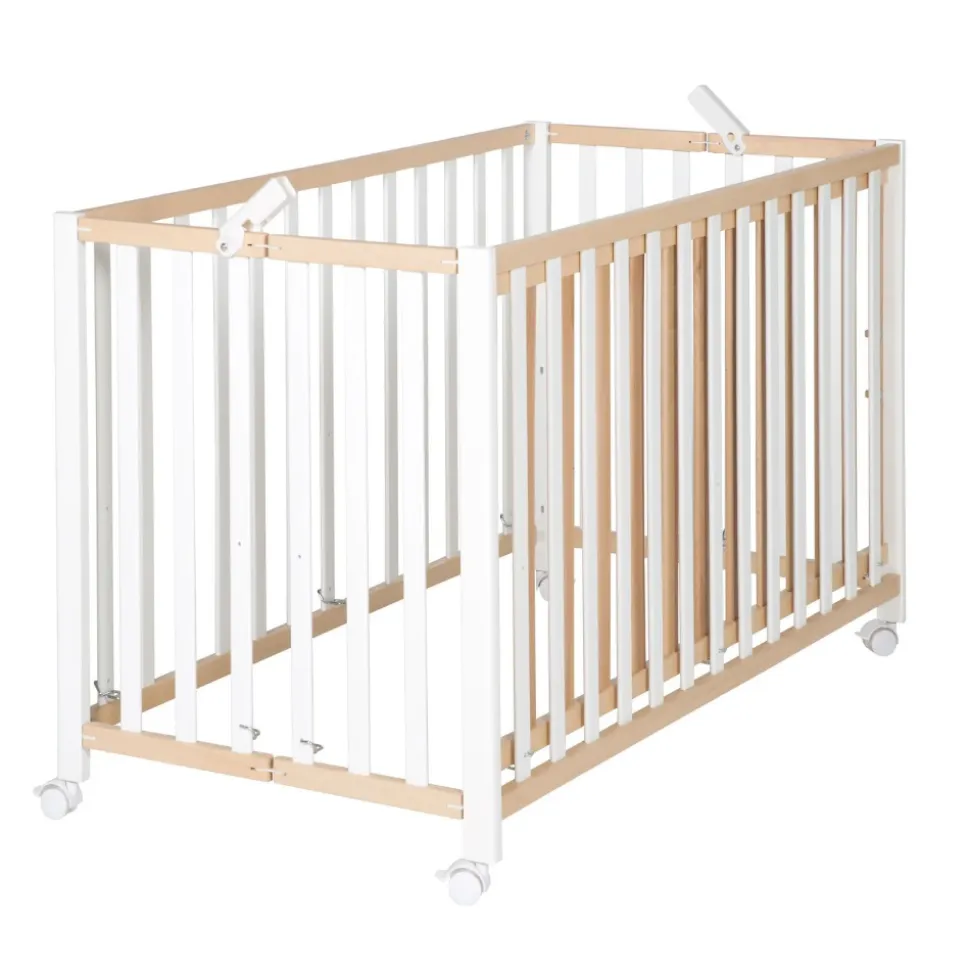 Lit pliant enfant fold up 60x120 cm bois bicolore