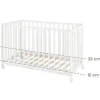 Lit pliant enfant fold up 60x120 cm bois blanc