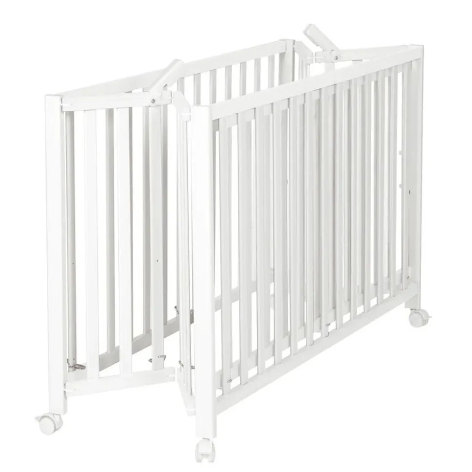 Lit pliant enfant fold up 60x120 cm bois blanc