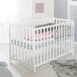 Lit pliant enfant fold up 60x120 cm bois blanc
