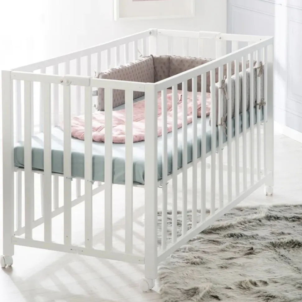 Lit pliant enfant fold up 60x120 cm bois blanc