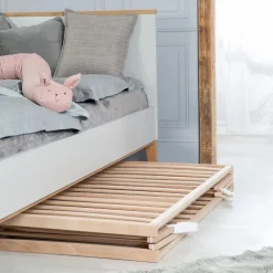 Lit pliant enfant fold up 60x120 cm bois naturel