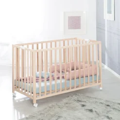Lit pliant enfant fold up 60x120 cm bois naturel