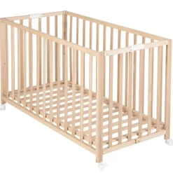 Lit pliant enfant fold up 60x120 cm bois naturel