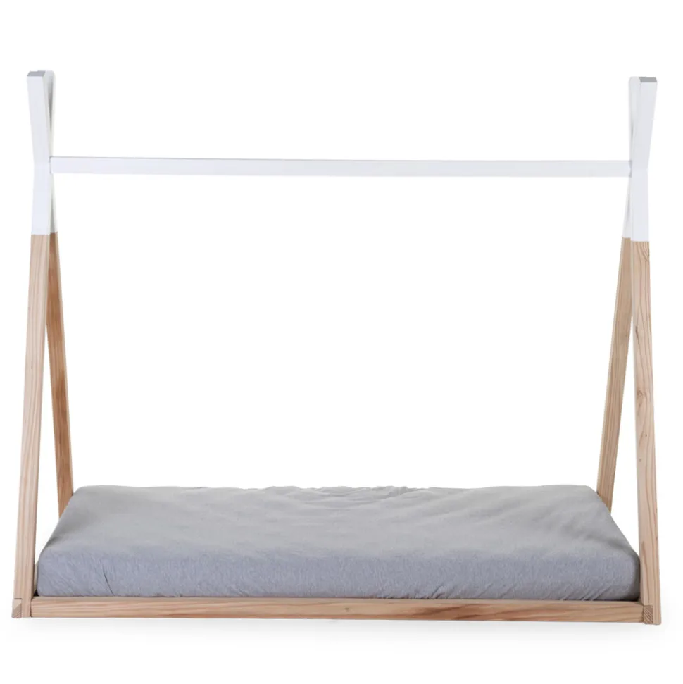 Lit tipi 70x140cm naturel/blanc