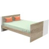 Lit évolutif bébé combiné 70x140 cm en 140x200 cm nova blanc lin