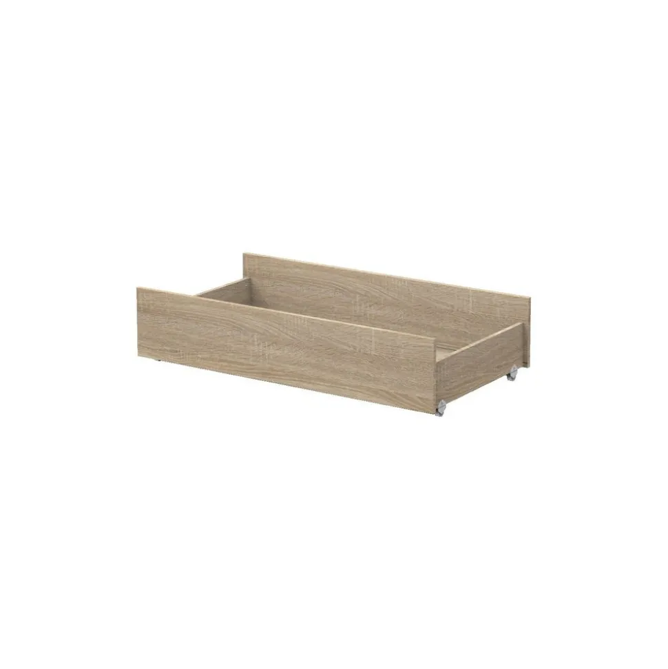 Lit évolutif bébé combiné 60x120 cm en 90x190 cm + tiroir de lit nova gris volcan