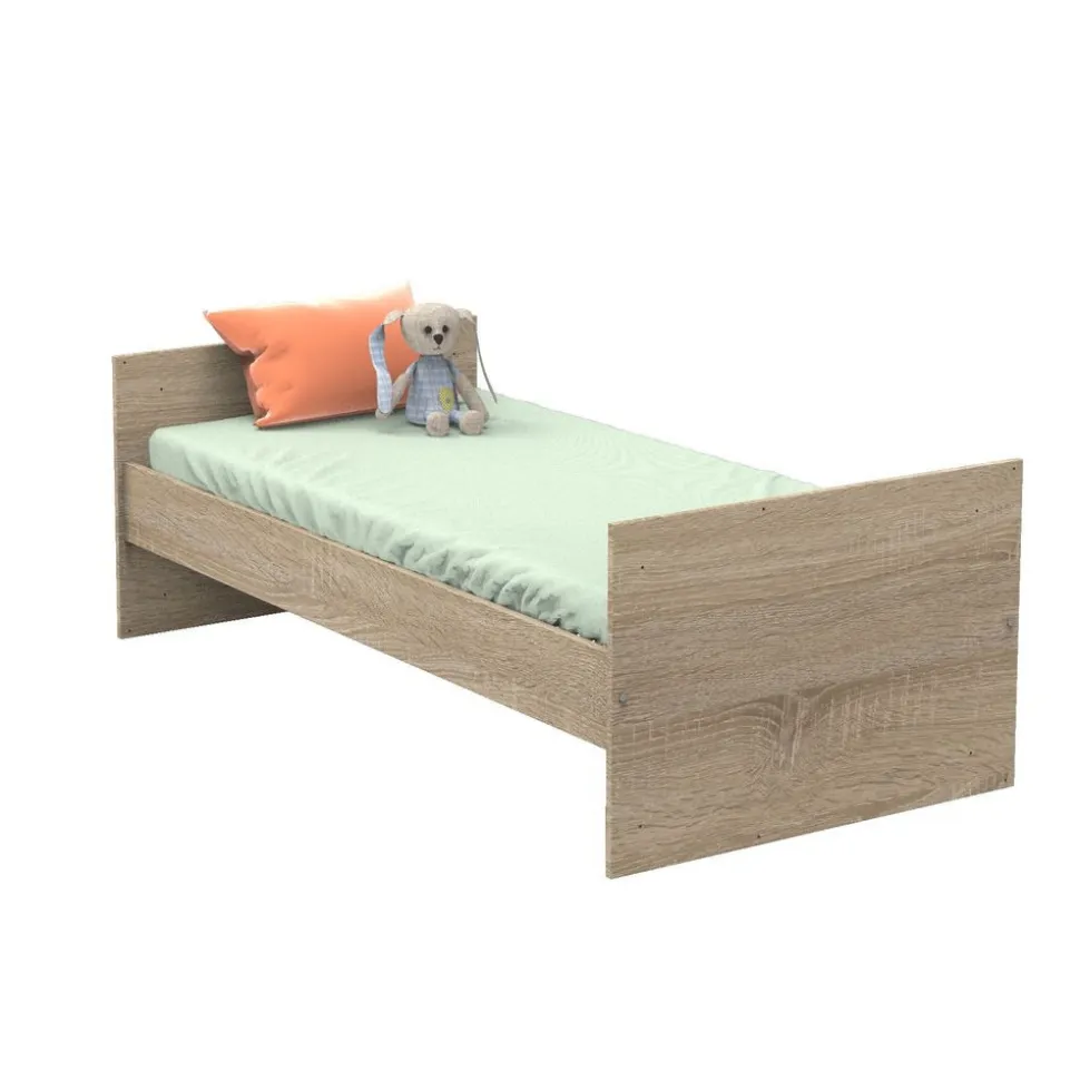 Lit évolutif bébé combiné 60x120 cm en 90x190 cm + tiroir de lit nova gris volcan