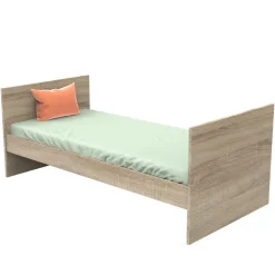 Lit évolutif bébé combiné 70x140 cm en 140x200 cm nova rose canyon