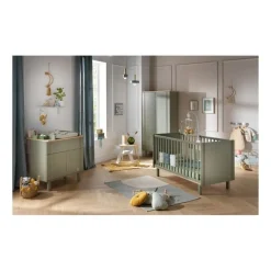 Lit évolutif bébé 70x140 cm eleonore kaki