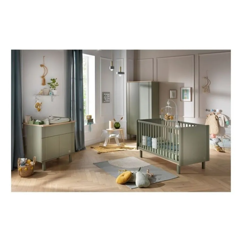 Lit évolutif bébé 70x140 cm eleonore kaki
