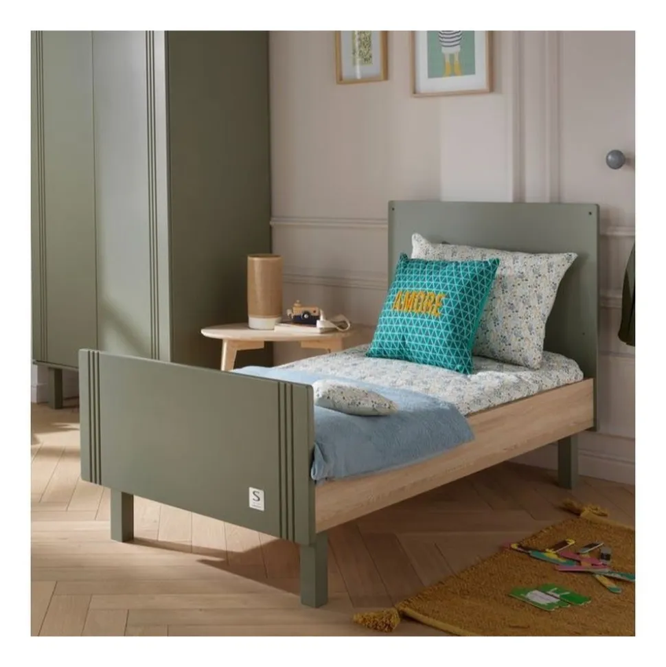 Lit évolutif bébé 70x140 cm eleonore kaki