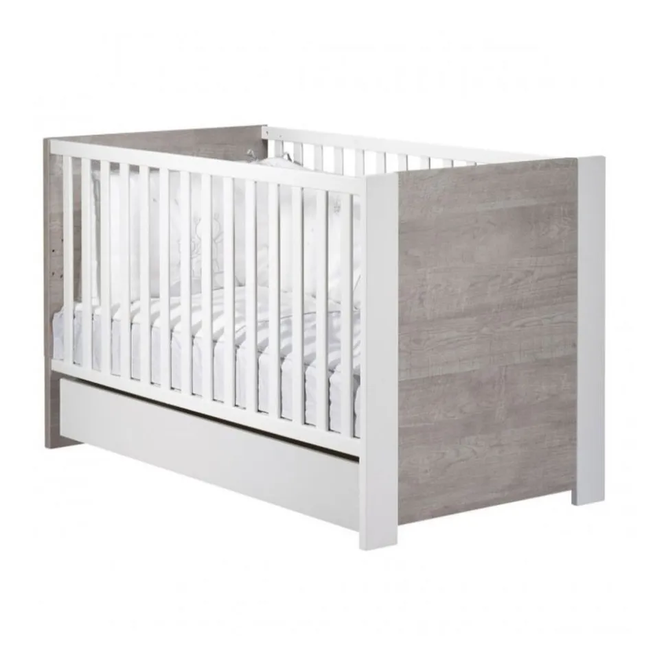 Lit évolutif bébé 70x140 cm loft bois