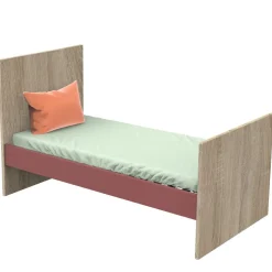 Lit évolutif bébé 70x140 cm + tiroir de lit nova rose canyon
