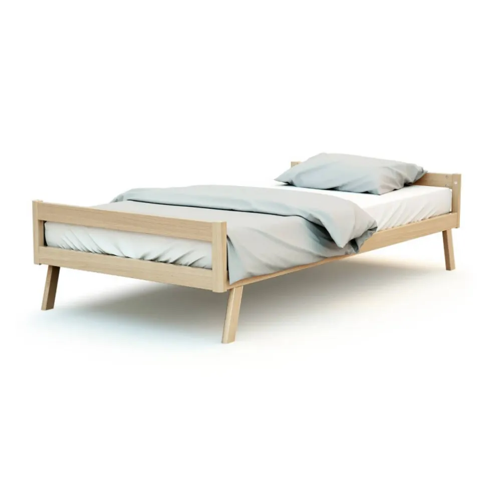 Lit évolutif confort hêtre verni 70x140cm