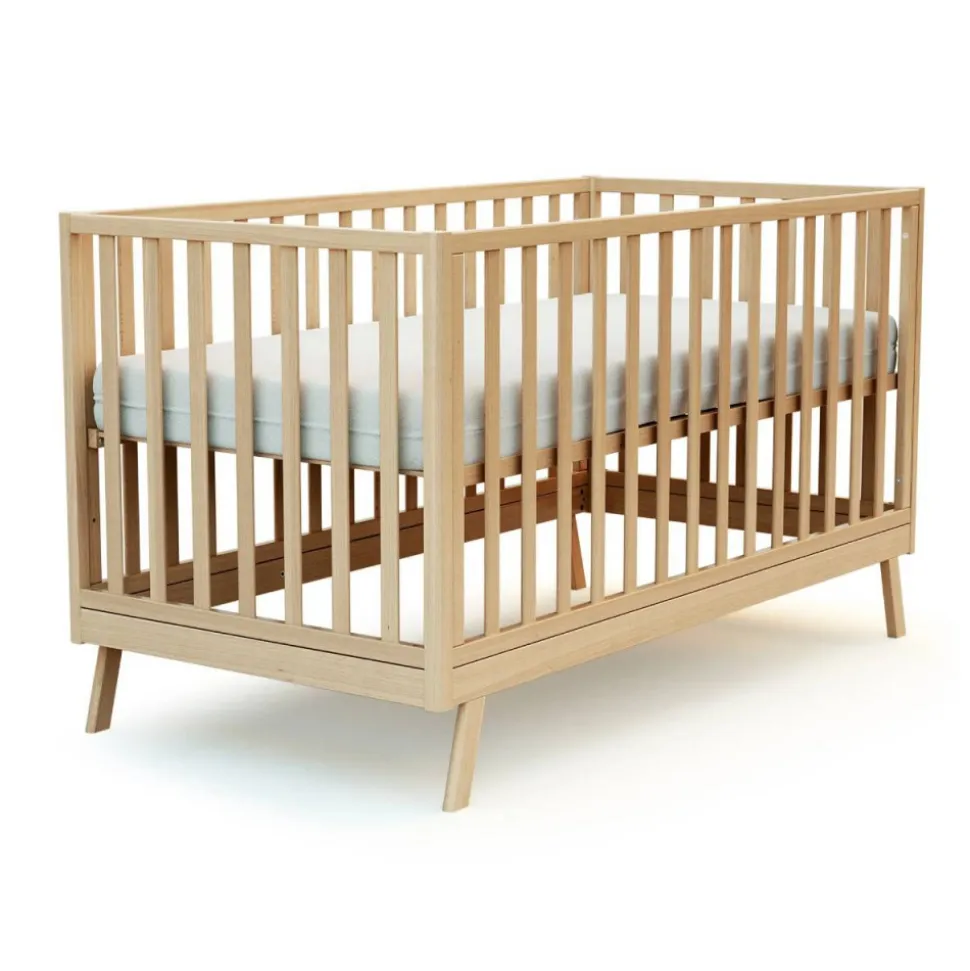 Lit évolutif confort hêtre verni 70x140cm