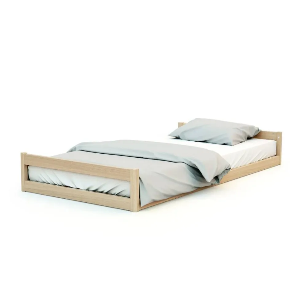 Lit évolutif confort hêtre verni 70x140cm