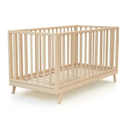 Lit évolutif confort hêtre verni 70x140cm