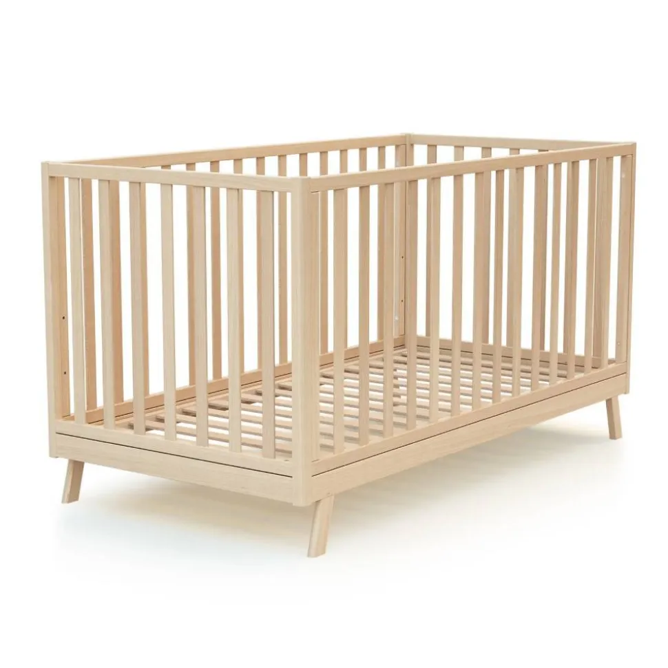 Lit évolutif confort hêtre verni 70x140cm