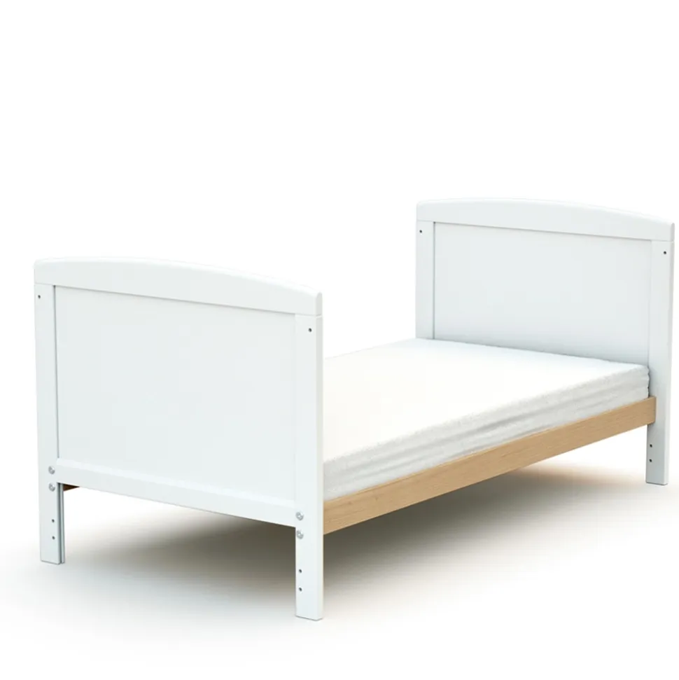 Lit évolutif 60x120 essentiel plus blanc / hêtre