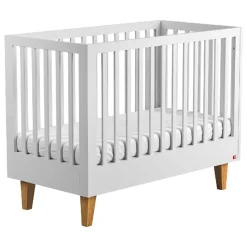 Lit 60x120 blanc et bois lounge