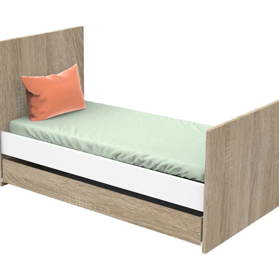 Lit 70x140cm nova blanc lin