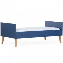 Lit 70x140cm évolutif bold blue bleu pied naturel