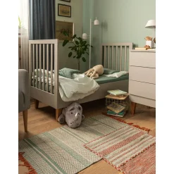 Lit 70x140 gris clair et bois lounge