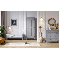 Lit 70x140 gris clair milenne