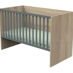 Lit 70x140 évolutif en 90x190 puis 140x190 nova gris volcan
