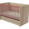 Lit 70x140 évolutif en 90x190 puis 140x190 nova rose canyon