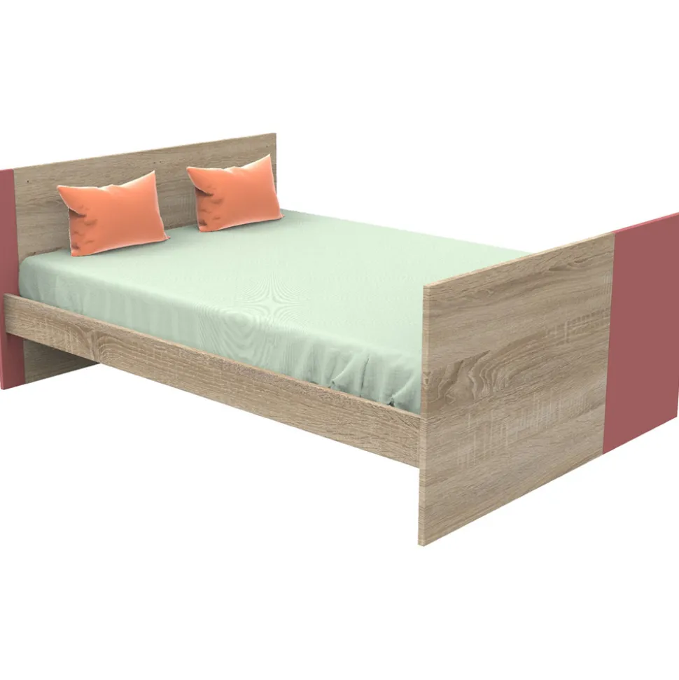 Lit 70x140 évolutif en 90x190 puis 140x190 nova rose canyon
