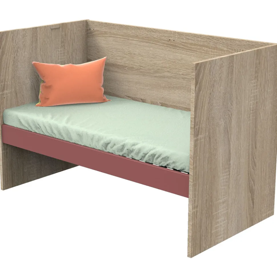 Lit 70x140 évolutif en 90x190 puis 140x190 nova rose canyon
