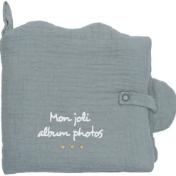 Livre album photos nuage gaze de coton vert de gris