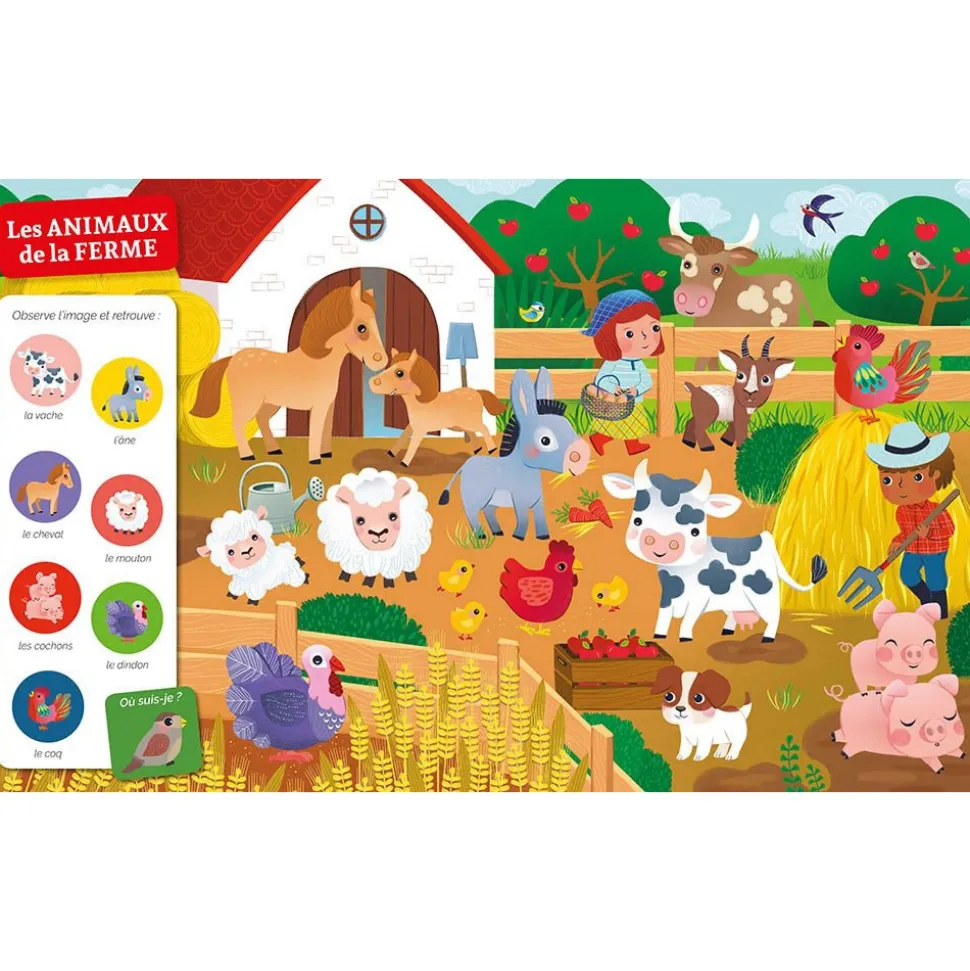 Livre collection cherche et trouve - chez les animaux