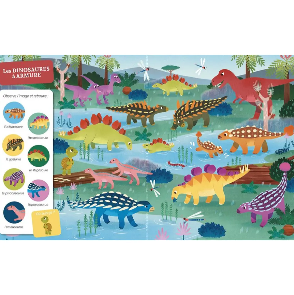 Livre collection cherche et trouve - les dinosaures
