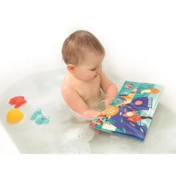 Livre de bain avec 5 marionnettes à doigts