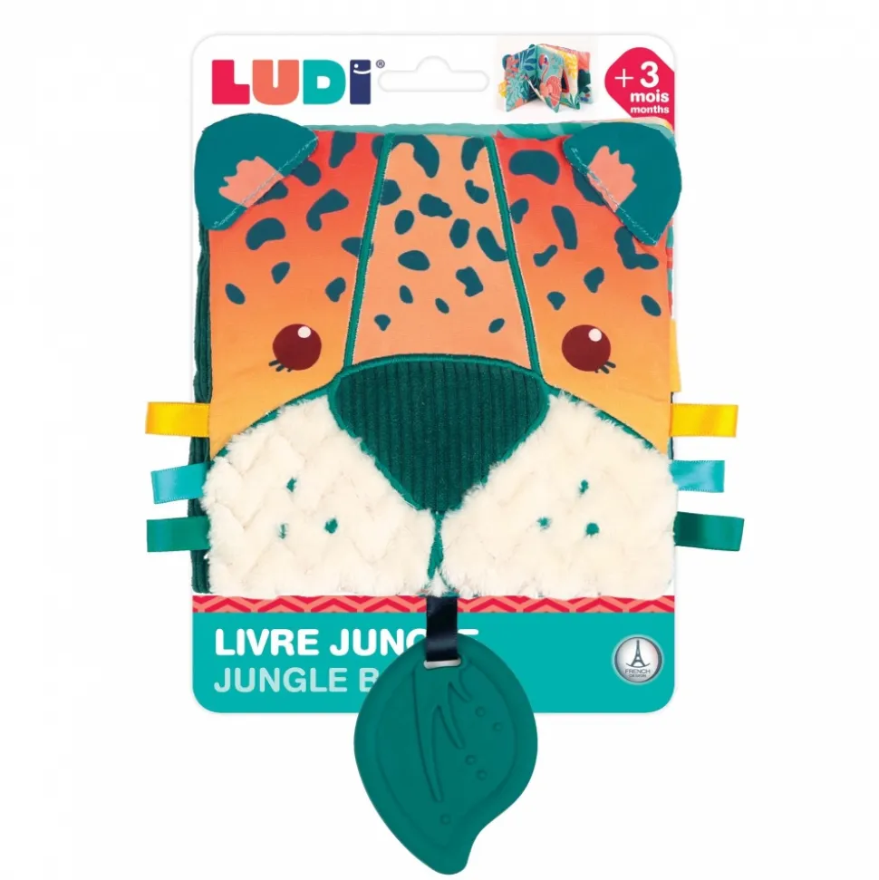 Livre d'éveil en tissu jungle