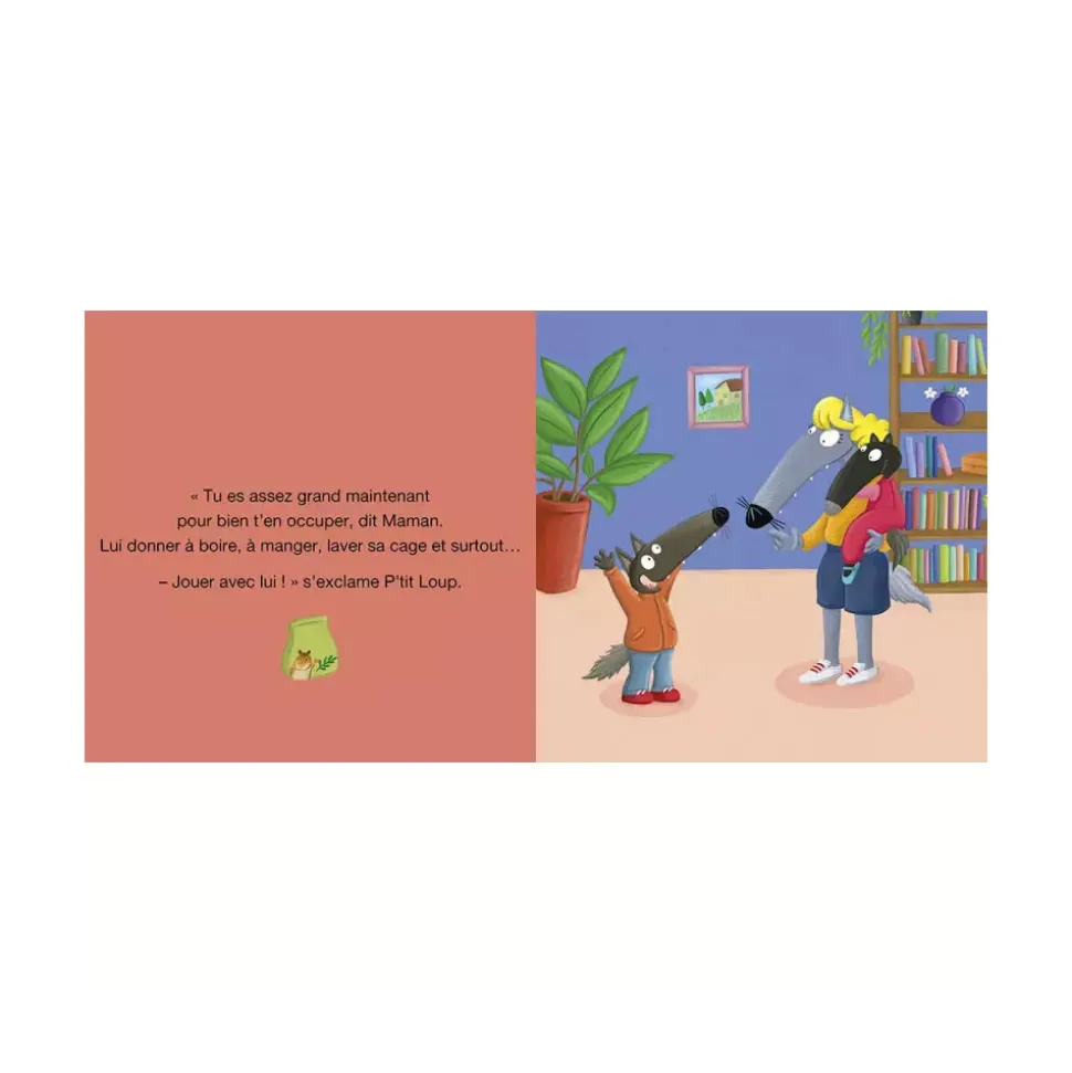 Livre enfant p'tit loup a un animal de compagnie