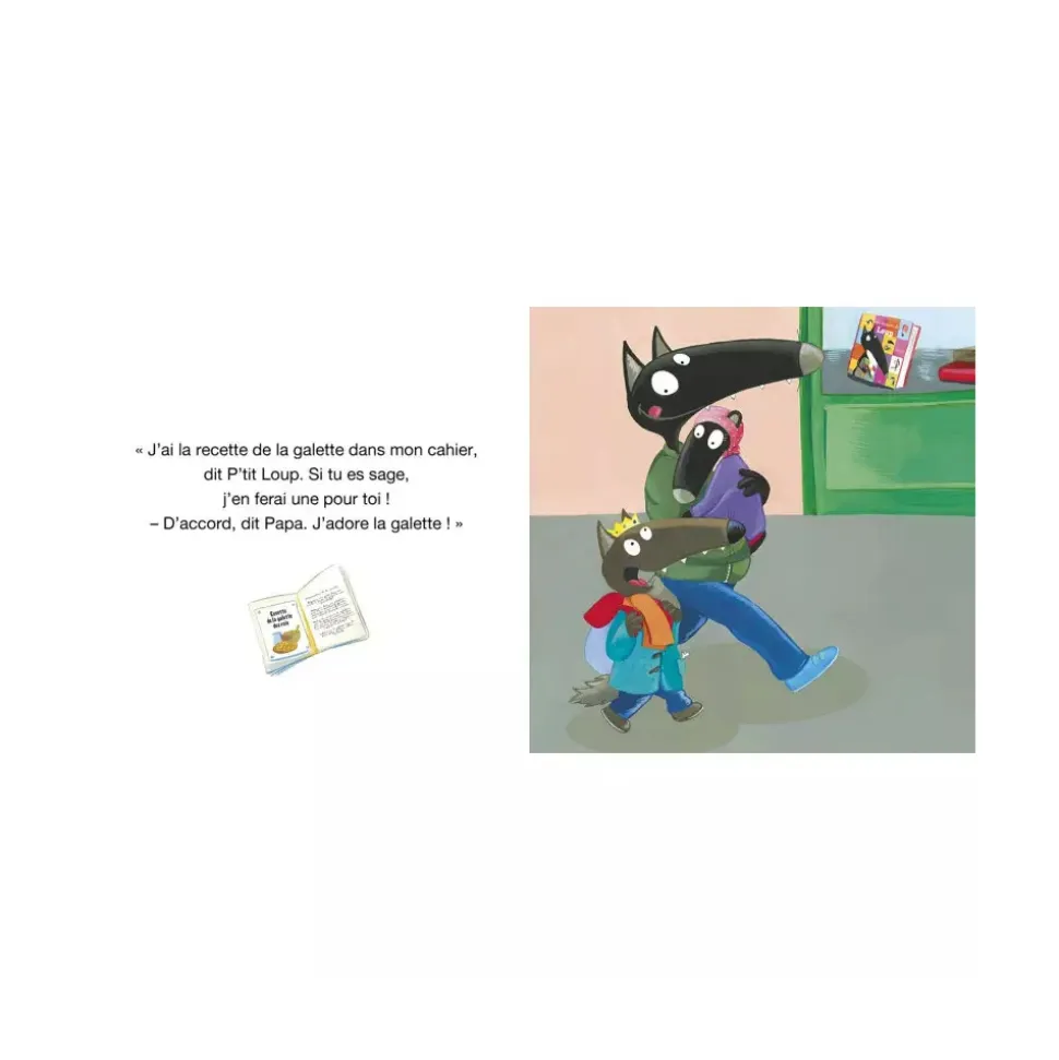 Livre enfant p'tit loup est le roi de la galette