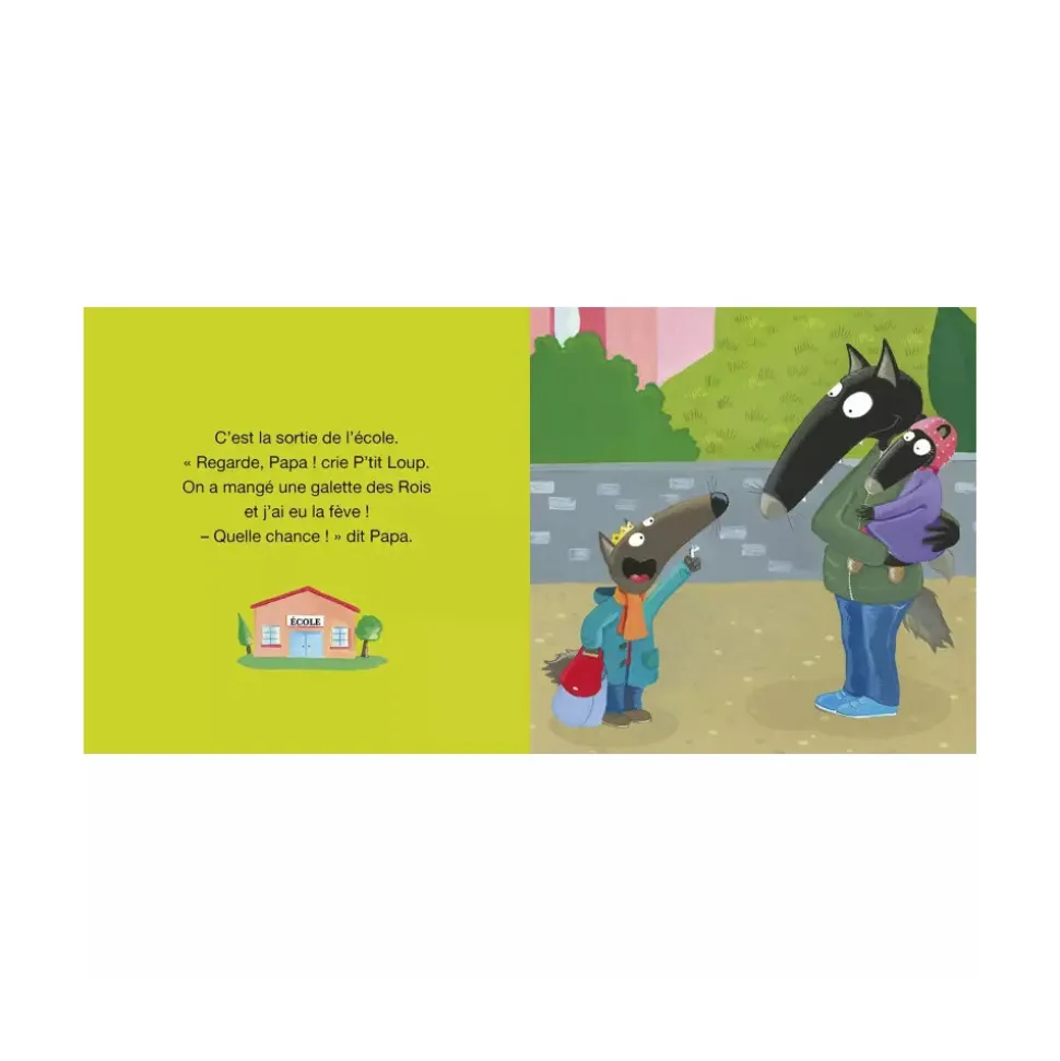 Livre enfant p'tit loup est le roi de la galette