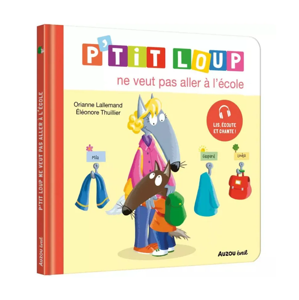 Livre enfant p'tit loup ne veut pas aller à l'école