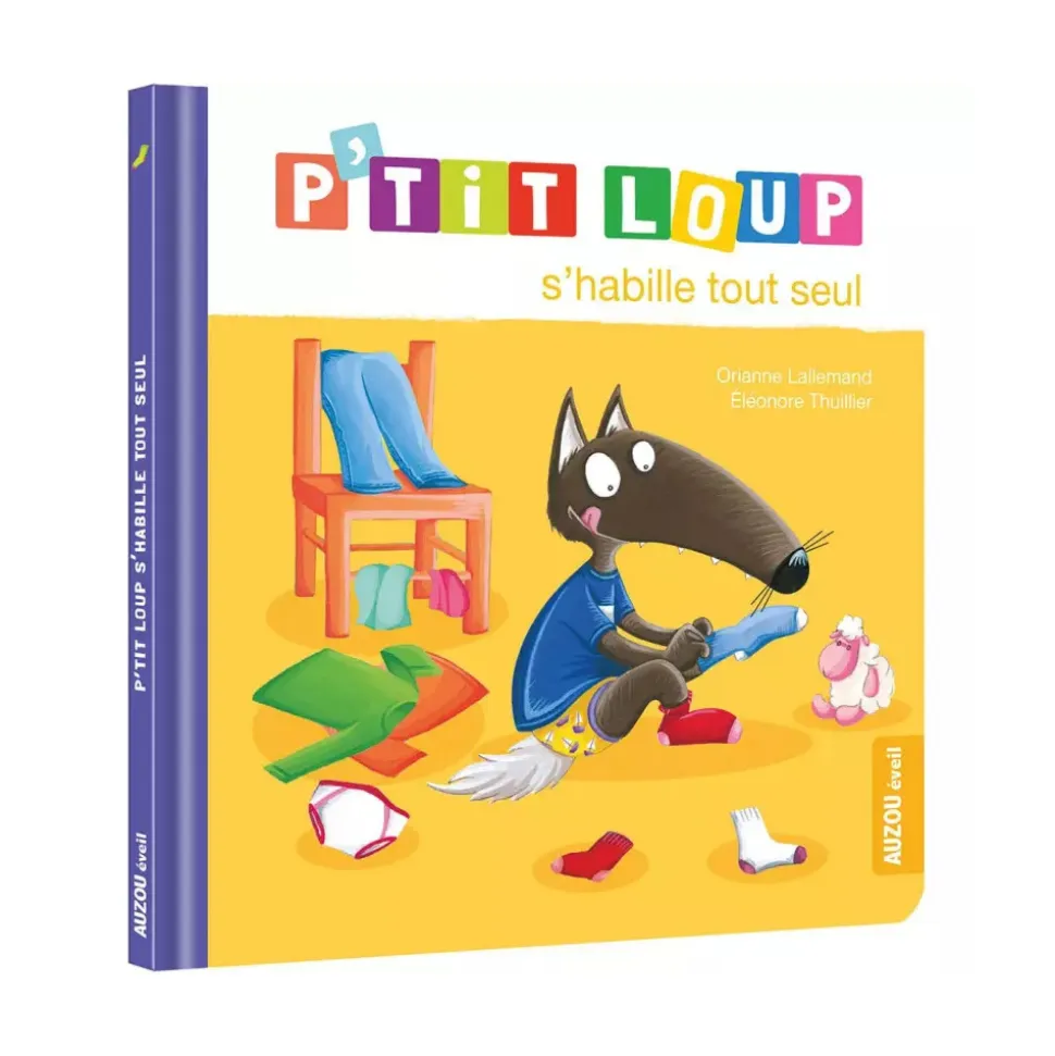 Livre enfant p'tit loup s'habille tout seul