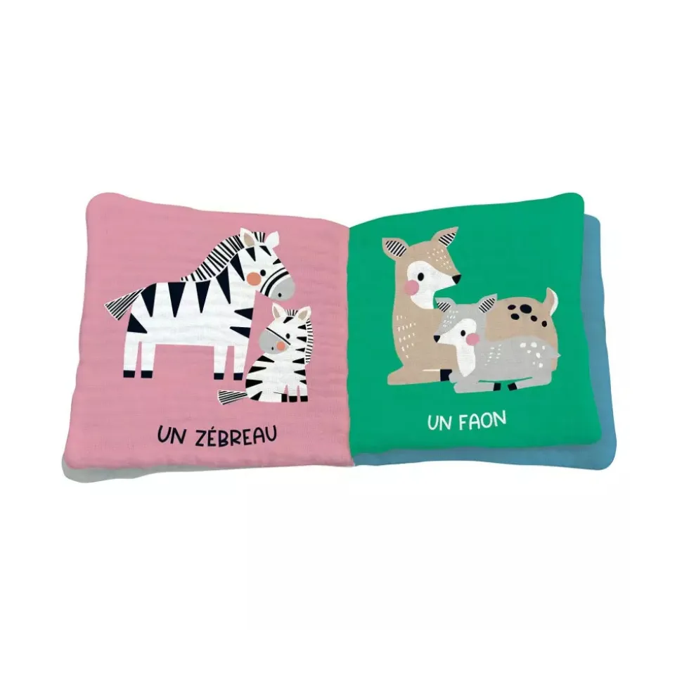 Livre en tissu enfant les bébés animaux