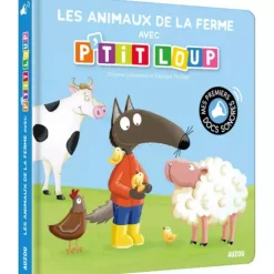 Livre sonore les animaux de la ferme avec p'tit loup