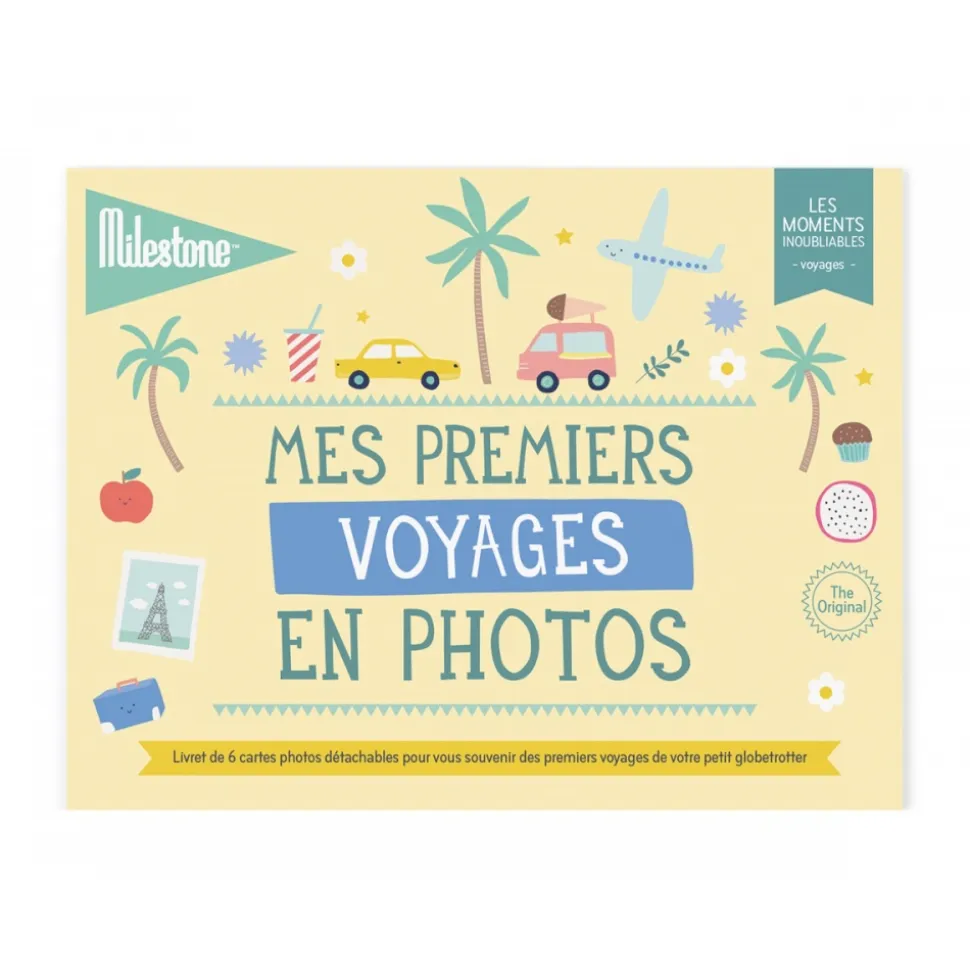 Livret de 6 cartes étapes détachables mes premiers voyages en photos
